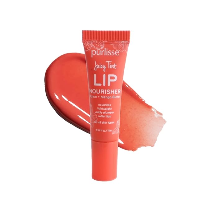 Purlisse Juicy Tint Lip Nourisher - Tinted Lip Moisturizer (Coral Shine)-VivaGrace Women