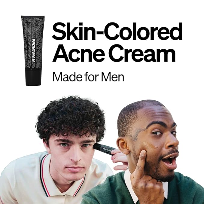 FRONTMAN Fade, Men's Acne Concealer With Salicylic Acid For Acne | For Blemishes & Dark Circles | Natural Coverage, Non-Greasy Formula, Oil-Free, Fragrance-Free | Perfect for All Skin Types | Men’s Concealer D2 Dark Shade-VivaGrace Women