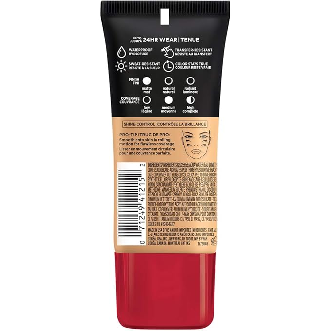 L'Oreal Paris Cosmetics Makeup Infallible Pro-Matte Liquid Longwear Foundation, Sand, 1 fl oz-VivaGrace Women