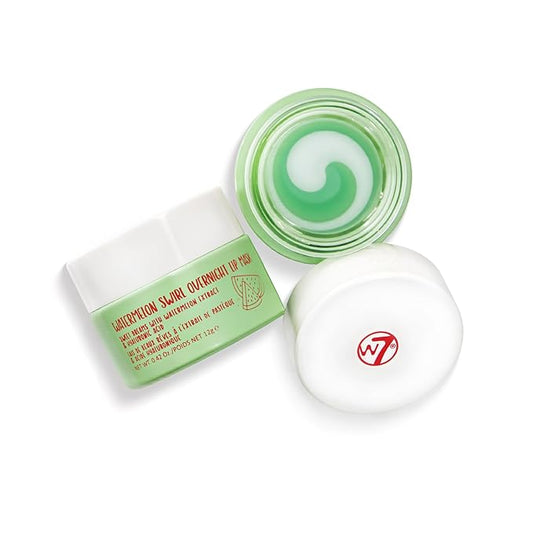 W7 Sweet Dreams Overnight Watermelon Swirl Lip Mask - Watermelon Fruit Extract & Hyaluronic Acid - For Hydrated, Full Looking & Irresistible Lips-VivaGrace Women