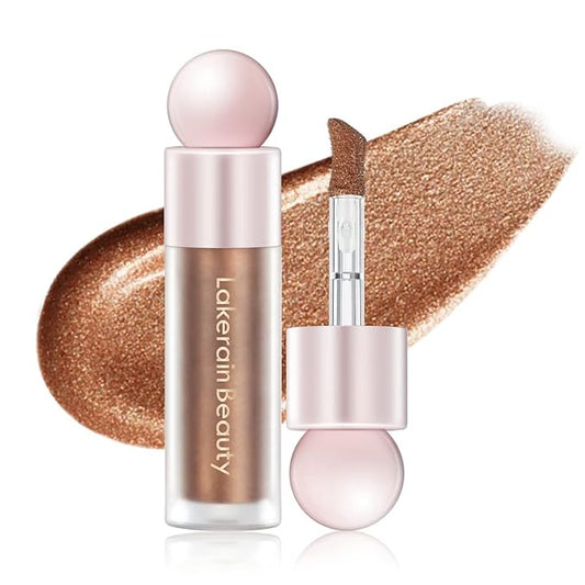 Liquid Highlighter Makeup, Natural Silky Shimmer Finish Liquid Face Highlighter, Highly Pigmented, Lightweight, Blendable, Soft Cream Highlighter For Face (#04 Bronze Gold Shimmer)-VivaGrace Women