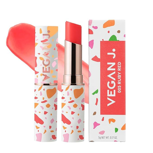 Lip Balm – Long-Lasting Hydration with Natural Color – Korean Beauty, Oasis Plant Complex, Silicone-Free, Vegan & Cruelty-Free Lip Care (005 Ruby Red)-VivaGrace Women