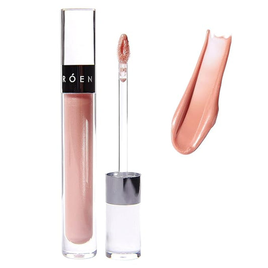 ROEN - Natural Kiss My Liquid Lip Balm Shimmer | Vegan, Cruelty-Free, Clean Makeup (RUMOR - Shimmery Light Pink)-VivaGrace Women