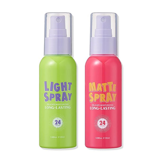 2PCS Makeup Setting Spray for Face,Waterproof Setting Spray for Makeup,Long Lasting Oil Control Finishing Holding Face Mist,Refreshing Hydrating Glossy and Matte Fixing Facial Mist Make Up Set A2-VivaGrace Women