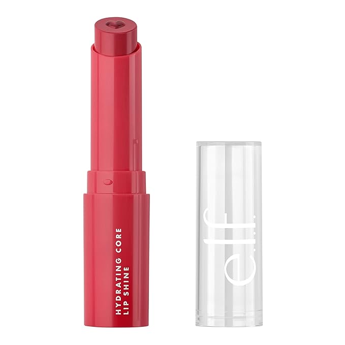 e.l.f. Hydrating Core Lip Shine, Conditioning & Nourishing Lip Balm, Sheer Color Tinted Lip Moisturizer, Lovely, 0.09 Oz-VivaGrace Women