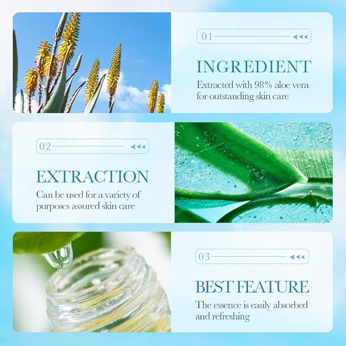 13Pcs Skin Care Products Set, Aloe Vera Skin Care Sets, Skin Care Gift Set for Women Girls, Skincare Routine Set, Face Care Kit for Dry Skin, Hydrating Moisturizer, Cleanser, Face Massage Roller-VivaGrace Women