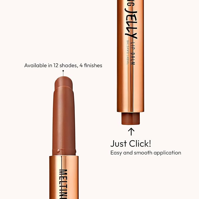 KISS NEW YORK Professional Melting Jelly Lip Balm, High Shine & Moisturizing Lip Stick, Long Lasting, Plumping Effect Look, Non-Sticky & Not Cakey, Easy Application & Natural Coverage (Chocolate)-VivaGrace Women