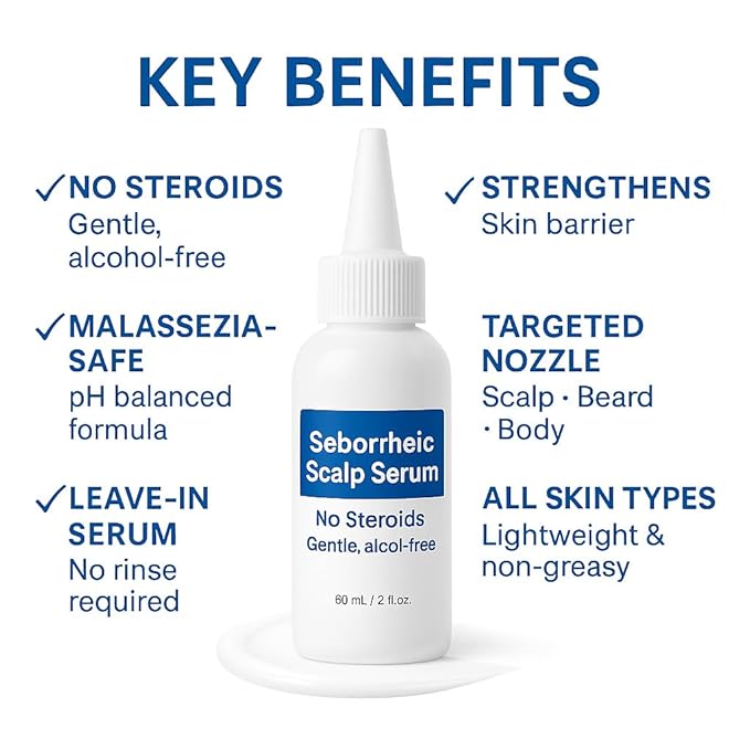 Seborrheic Scalp Serum 8X FAST ACTING - Soothing Redness Dermatitis - Fast-Acting Ointment for Scalp Face Chest and Body for Men and Women 1 Pack-VivaGrace Women
