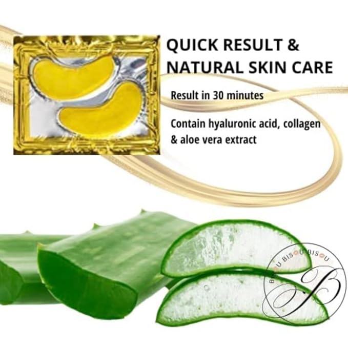 32 Pairs 24K Gold Under Eye Patches with 4 pieces of Lip Mask, Anti-Aging Eye Mask, Under Eye Mask Dark Circles and Puffiness, Wrinkles Patches with Hydrogel, Collagen Eye Pad-VivaGrace Women