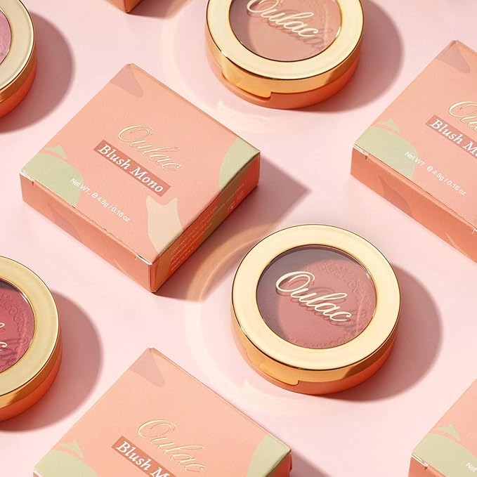 OULAC Matte Blush Makeup| Highly Pigmented Cream Blush| Natural Matte Glow| Shape & Highlight Face| Cruelty-Free Blush with Rose Oil| 08 The Miracle (matte bright coral) 4.8g-VivaGrace Women