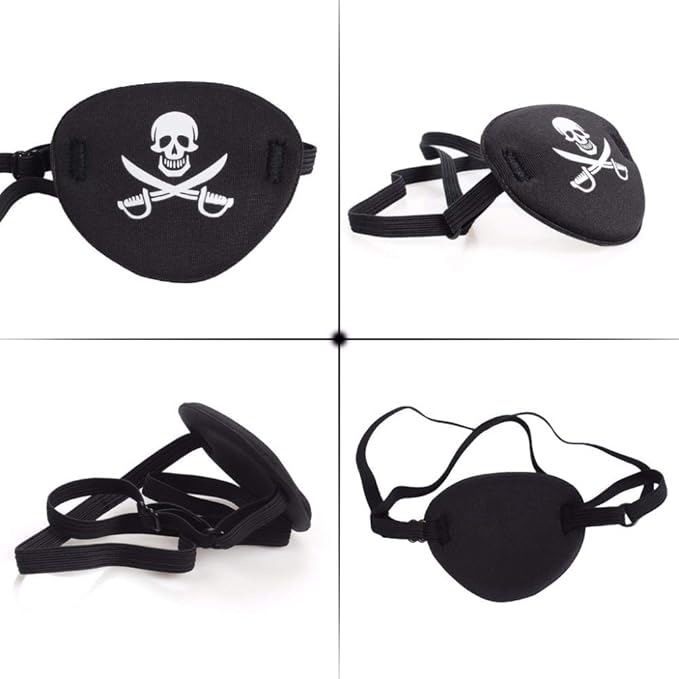 2pcs Eye Patch Mask Skull and Cross Bones with Adjustable Strap-VivaGrace Women