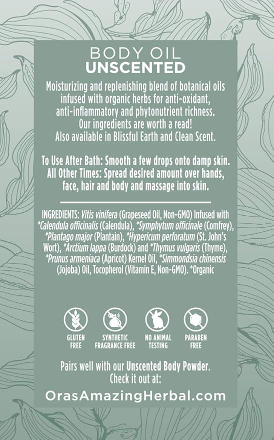 Ora's Amazing Herbal Unscented Moisturizer Travel Set, Touchy Skin Salve, Unscented Body Butter & Body Oil Set, Travel Size, Eczema and Senstivie Skin-VivaGrace Women