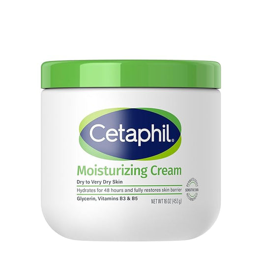 Cetaphil Face & Body Moisturizer, Hydrating Moisturizing Cream for Dry to Very Dry, Sensitive Skin, NEW 16 oz, Fragrance Free, Non-Comedogenic, Non-Greasy-VivaGrace Women