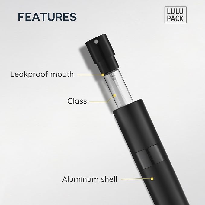 Travel Perfume Bottle Refillable - Cologne Spray Atomizer Mini - Small Travel Size Empty Sprayer for Refill Sample Container - Portable Fragrance Decant Dispenser for Women Men 8ml 4PCS Grey-VivaGrace Women