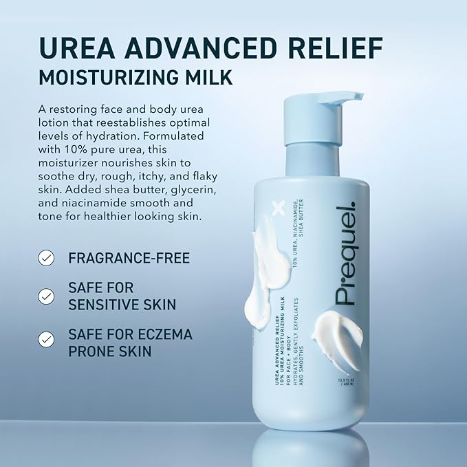 Skin Urea Advanced Relief Moisturizing Milk, 10% Urea Lotion for Face and Body, Unscented, Hydrating Cream for Extremely Dry Skin, Soothing for Sensitive Skin - 6.75 fluid ounce (Pack of 2)-VivaGrace Women