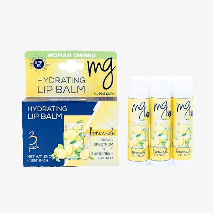 Mad Gab's MG Signature Lemonade Balms with SPF 15 (Pack of 3)-VivaGrace Women