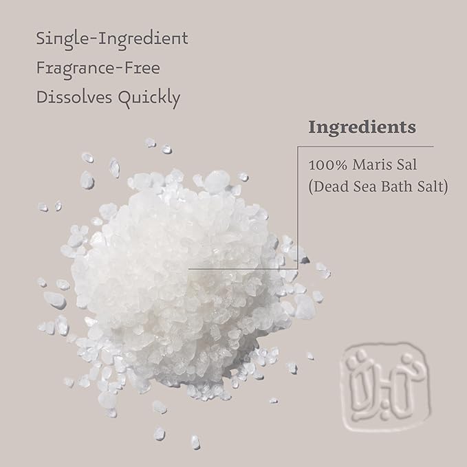 Dead Sea Salts for Soaking Relaxing Sea Salt Bath Soak for Body Rejuvenation - Natural Mineral Salts - Coarse Dead Sea Salt Unscented Bath Salts for Women & Men (2.2 lb)-VivaGrace Women