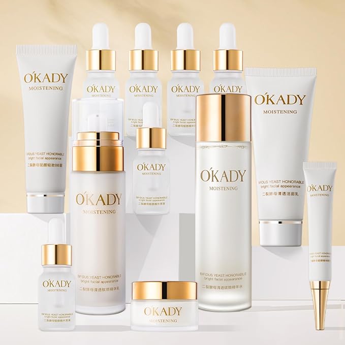 O'KADY Anti Aging Skin Care Sets Gentle Skin,Care Travel Kit,cleanser,Toner, Face Serum,Eye Cream,Face Cream Facial Skin Care Sets & Kits for Wife Mom Women Girl Valentine's Day (12 Piece)-VivaGrace Women