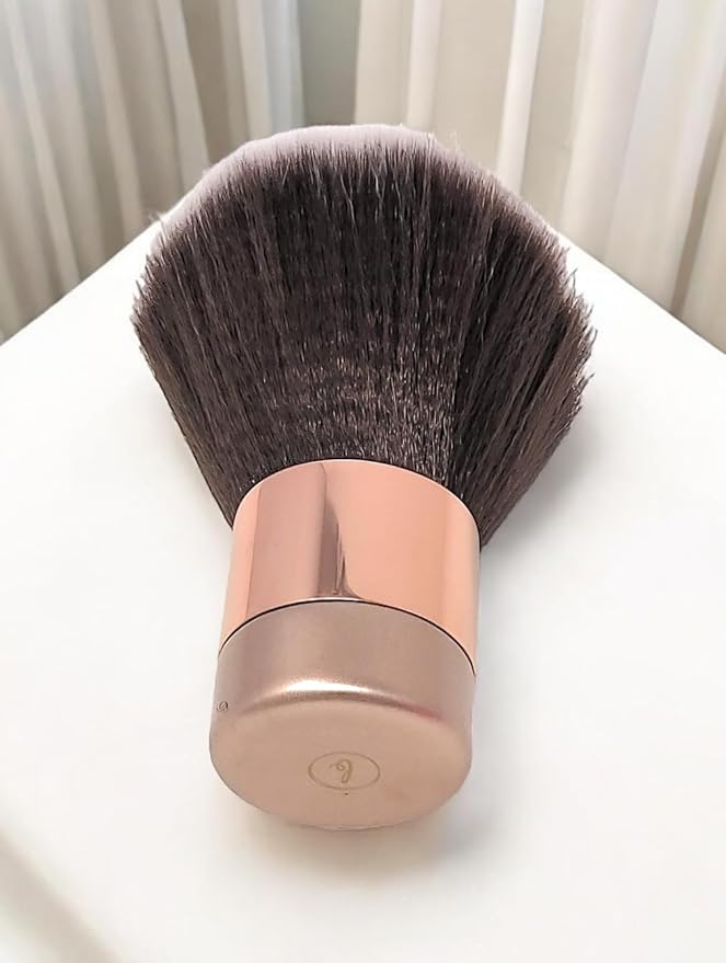 Luxurious and Large Soft Fluffy Powder Brush, Use as a Spray Tan Finishing Tool, Multipurpose Face and Body Barber and Beauty Tool, Large Kabuki Brush by BevyGold (Rosegold)-VivaGrace Women