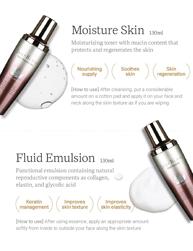 Jantblanc Snail -Mucus Skin Care Set (Skin Care 4 Set)-VivaGrace Women