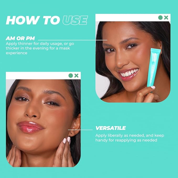 Vitamasques Lip Butter Balm - Sweet Mint, Korean Lip Balm - Peptide Lip Treatment - Lips Balm Hydrating - Light Tinted Lips balm - Made in Korea - 0.33 fl.oz-VivaGrace Women