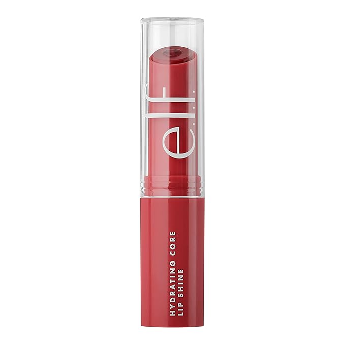 e.l.f. Hydrating Core Lip Shine, Conditioning & Nourishing Lip Balm, Sheer Color Tinted Lip Moisturizer, Joyful, 0.09 Oz-VivaGrace Women