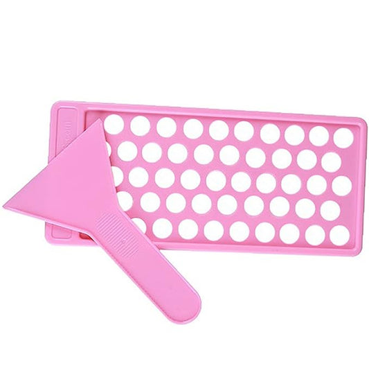 RONRONS Pink Lip Balm Crafting Kit, Professional Lipsticks Filling Tray with 50 Small Holes and Spatula, Easy to Fill 50 Pieces Lipstick Tubes Containers for Business Gifts-VivaGrace Women