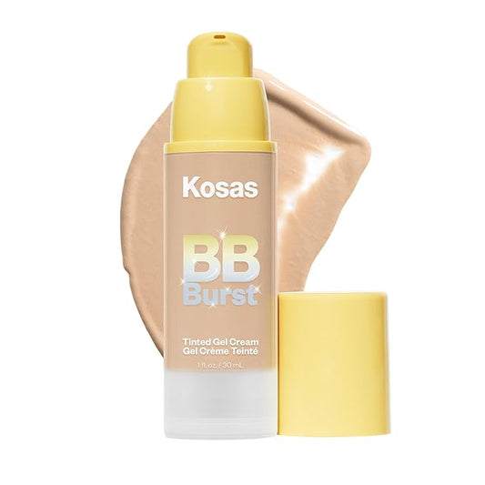 Kosas BB Burst Tinted Face Gel Cream - Supports Healthy Collagen, Smoothes Skin, Hydrates & Moisturizes - Lightweight Buildable Coverage - Medium Neutral 23, (1 Oz/30 ML)-VivaGrace Women