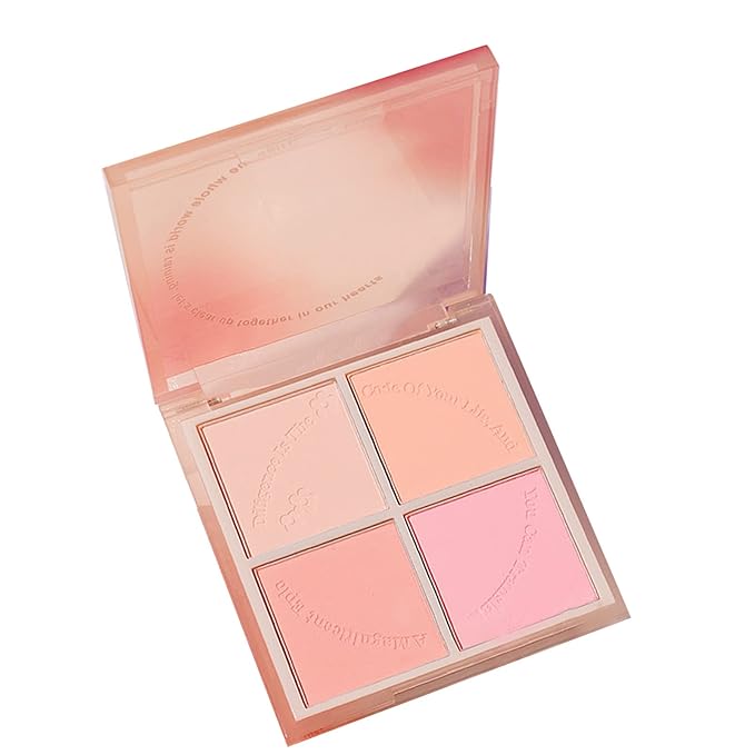 Powder Blush,Metallic Makeup Powder Blush Long Lasting Smooth Pigmented Single Color Shimmery Cosmetics Blush Blush Palette-VivaGrace Women