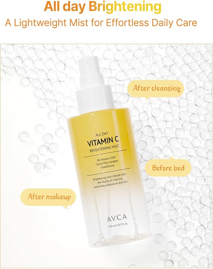 AVCA Vitamin C Face Mist – Hydrating & Brightening Spray for Glowing Skin (5.07oz)-VivaGrace Women