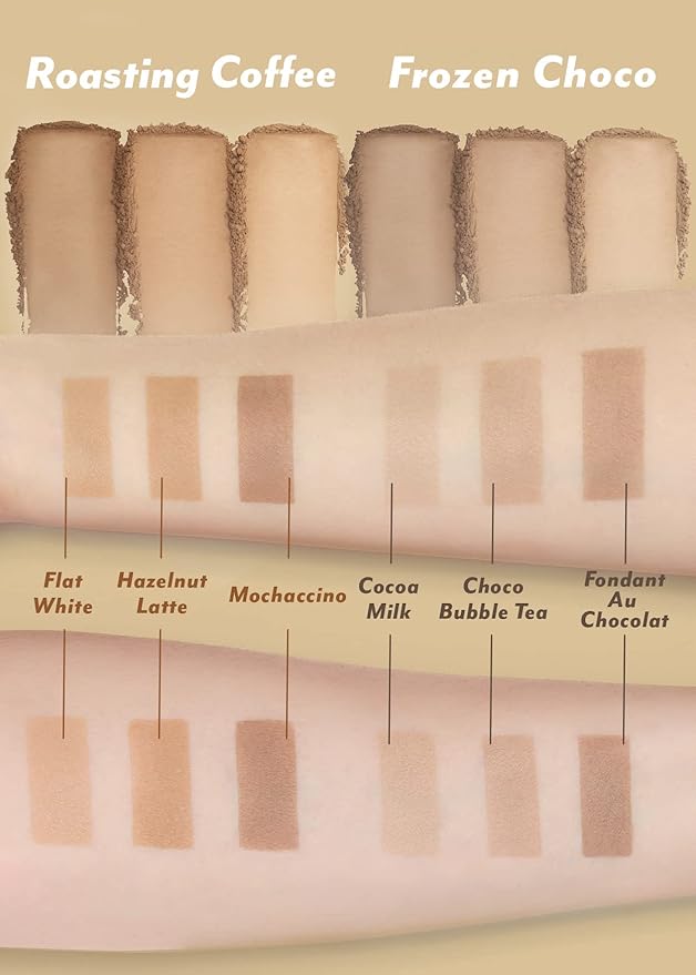 I'm Meme Palette - Afternoon Tea Contour | Frozen Choco, Bronzer Palette for Face & Cheeks, Matte Powder Bronzer, Natural Makeup, Buildable Coverage, Light to Medium, For Cool Tone Skin, 0.4oz-VivaGrace Women
