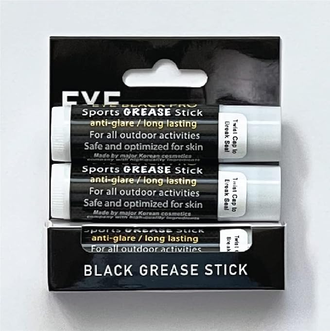 Eye-Black Pro Sports Grease Stick Set reduce-glare Eye Patch Face Painting (3 Pack)-VivaGrace Women