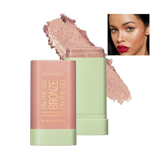 Cream Contour Stick,Bronzer Contouring Stick Facial Cream Highlight Contour Shaping Face Bronzer Makeup Blendable,Long Lasting 02-Soft Glow-VivaGrace Women