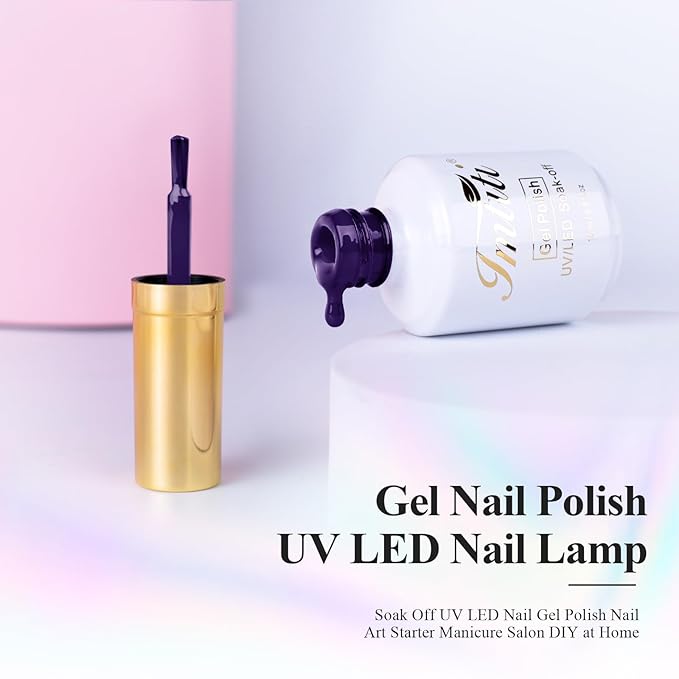 Imtiti Navy Blue Gel Nail Polish, 15ml Dark Blue Color Gel Polish UV/LED Soak Off Nail Art Manicure Salon DIY at Home Gift for Women Girl Winter Spring Summer Gel Polish 1Pcs