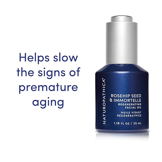 Naturopathica Rosehip Seed & Immortelle Regenerating Facial Oil, Daily Face Oil for Softened Fine Lines and a Healthy Glow, Lightweight Face Oil for Men and Women, 1.18 fl oz-VivaGrace Women