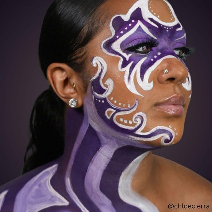 Mehron Makeup Liquid Makeup | Face Paint and Body Paint Perfect for Halloween, Cosplay I Air Brush Compatible 4.5 oz (133 ml) (PURPLE)-VivaGrace Women