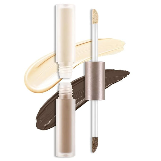 2 in 1 Bronzer and Highlighter Stick,Non-greasy & Non-drying Contour Pencil,Easy to Create a Natural Shimmery Finishing,Long Lasting & Waterproof Face Brighten Make up Pen-VivaGrace Women