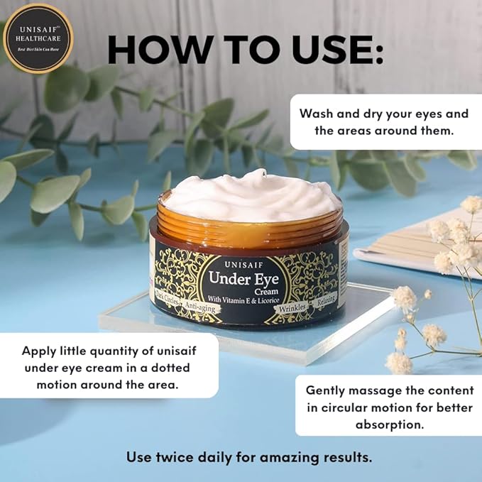 Under Eye Cream Anti Aging – Eye Cream for Puffiness and Bags Under Eyes | Eye Repair Cream for Dark Circles Under Eye Treatment | Puffy Eyes Treatment | Eye Cream for Dark Circles 1.76 oz-VivaGrace Women