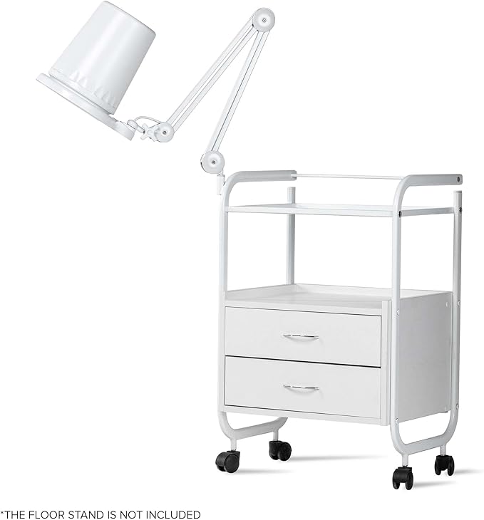 4BLANC® Alize Original Vacuum Nail Dust Collector for Pedicure with Built-in Dimmable LED Lamp, Certified HEPA 11 Medical Grade Replaceable Filter, and Universal Table Mount-VivaGrace Women