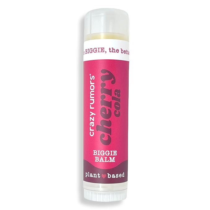 Crazy Rumors Biggie Cherry Cola Flavored All Natural, Plant Based Lip Balm to Moisturize and Nourish your Lips - Cherry Cola Biggie Tube 0.6 oz (4x Larger than standard 0.15 oz lip balm)-VivaGrace Women