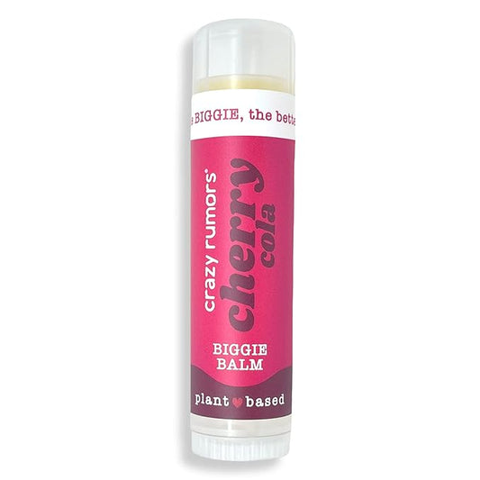 Crazy Rumors Biggie Cherry Cola Flavored All Natural, Plant Based Lip Balm to Moisturize and Nourish your Lips - Cherry Cola Biggie Tube 0.6 oz (4x Larger than standard 0.15 oz lip balm)-VivaGrace Women