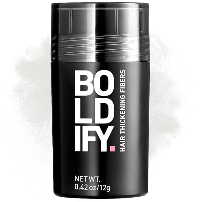 BOLDIFY Hair Fibers (12g) - Fill In Thinning and Fine Hair for an Instantly Fuller, Thicker Look - 14 Shades for Women & Men - White-VivaGrace Women
