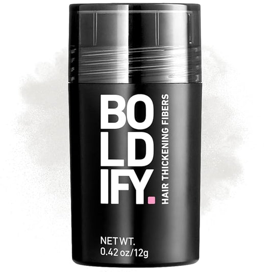BOLDIFY Hair Fibers (12g) - Fill In Thinning and Fine Hair for an Instantly Fuller, Thicker Look - 14 Shades for Women & Men - White-VivaGrace Women