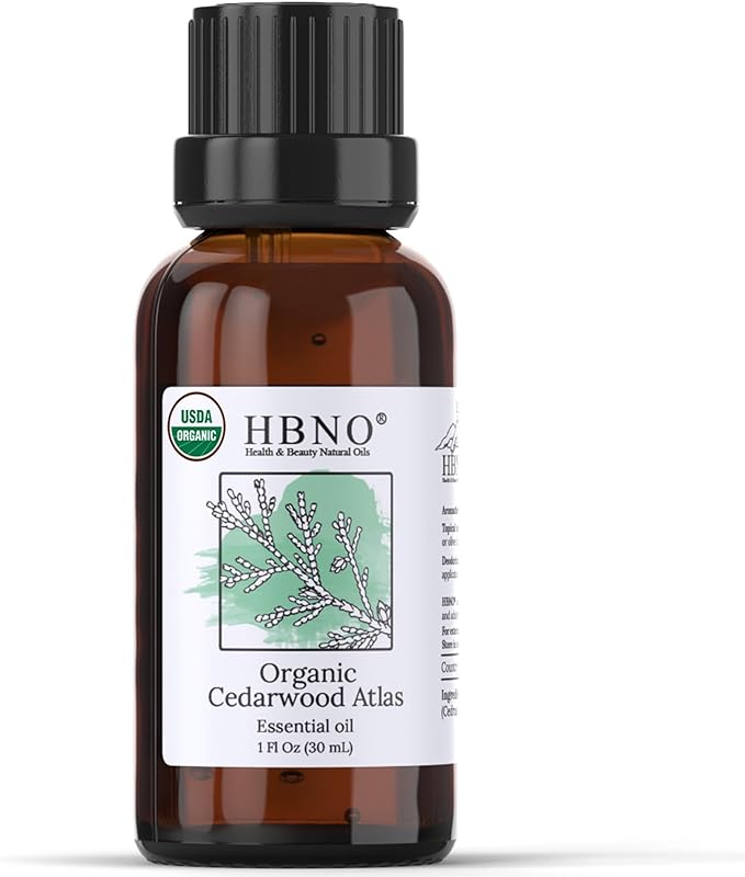 HBNO California Bottled Organic Cedarwood Essential Oil 1 fl oz (30ml) - USDA Certified Organic Cedarwood Essential Oil for Aromatherapy, Soap Making, DIY, Fragrances, Diffuser-VivaGrace Women