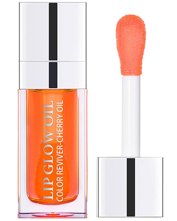 Hydrating Plumping Lip Glow Oil,Tinted Lip Gloss Lip Stain,Glow Reviver Lip Oil,Long Lasting Moisturizing Clear Lip Plumping Oil Tint for Lip Care and Dry Lips,Women's Day Makeup Gift for Women-004-VivaGrace Women