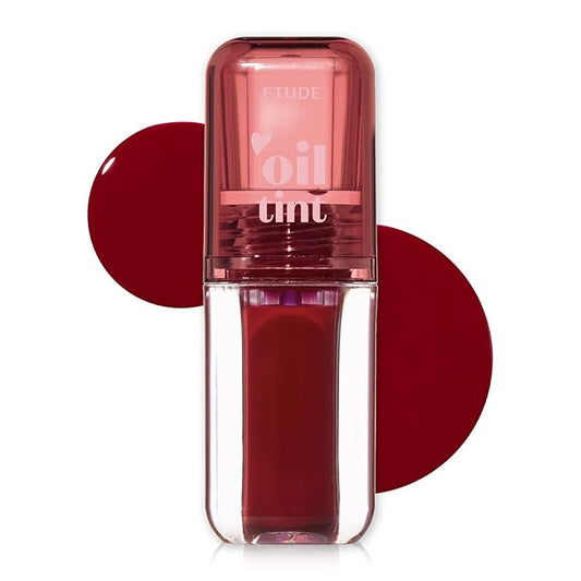 ETUDE Dear Darling Oil Tint #2 Plum Berry 4.2g | High Moisturizing and Strong Hydrating Lip Oil/Lip Gloss | Smooth and Moist Lips | Non-Sticky Lip Oil Tint For Dry Lips | K-beauty-VivaGrace Women