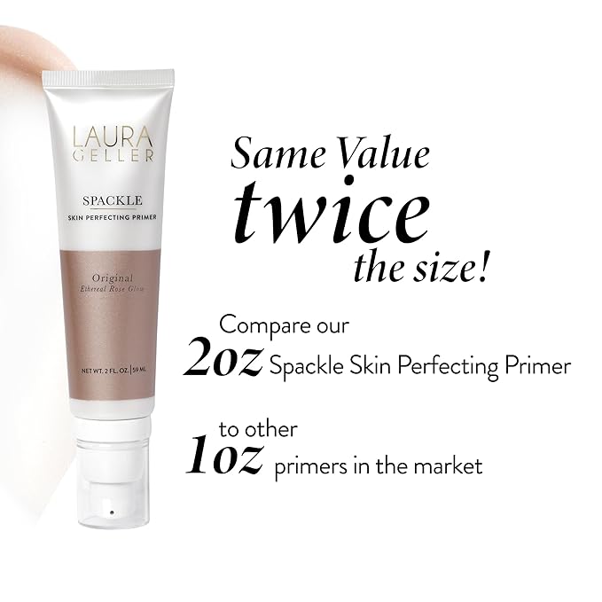 LAURA GELLER NEW YORK Primer, Ethereal Rose Glow, 2 Fl Oz - Long-Wear Foundation, Shimmery Finish, Hyaluronic Acid, Hydrating, Lightweight, Non-Greasy, Cruelty-Free, 59 ml-VivaGrace Women