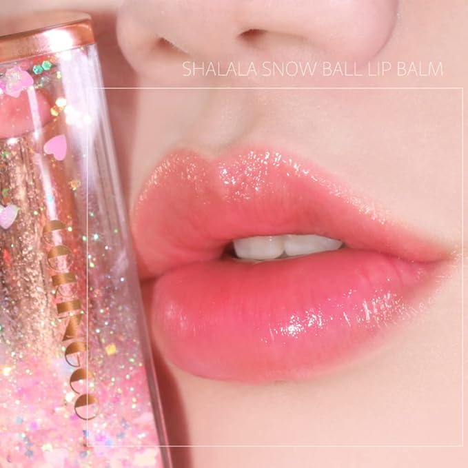 Sparkle Cute Changes Color Lip Balm #03 Swan Lake｜Colored Lip Cream Lip Gloss, Glitter Lip Care Lip Pack Birthday Gift Glitter Gift Sequin Shiny Spangle Lipbalm crema de labios de color-VivaGrace Women