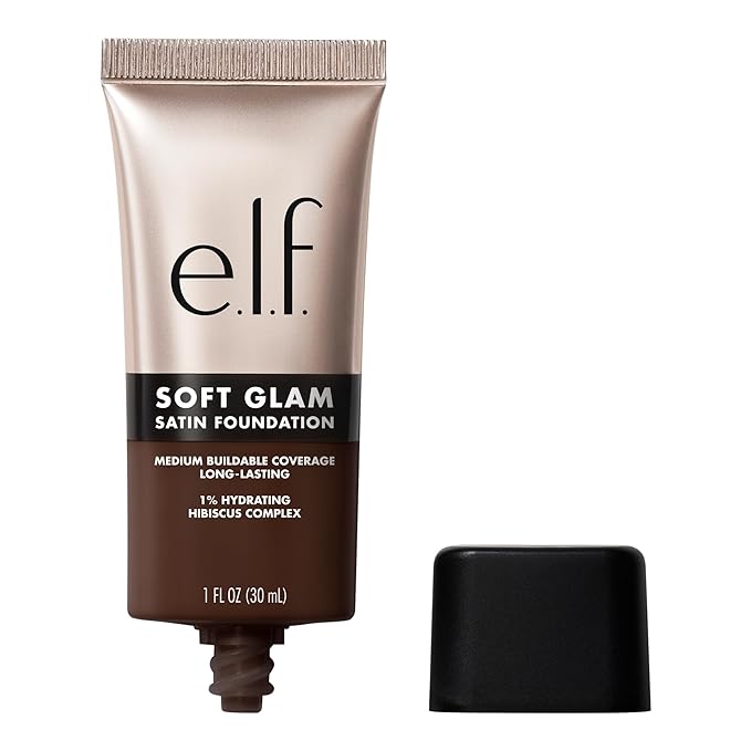 e.l.f. Soft Glam Foundation, Medium Coverage, Long-Lasting & Buildable Foundation For A Smooth, Satin Finish, Vegan & Cruelty-Free, 65 Rich Neutral-VivaGrace Women