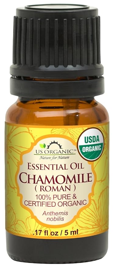 US Organic 100% Pure Chamomile (Roman) Essential Oil - USDA Certified Organic, Steam Distilled - W/Euro Dropper (More Size Variations Available) (5 ml)-VivaGrace Women